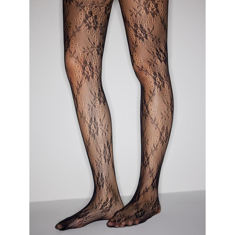 Cider [2 colors, One Size] Floral Lace Tights